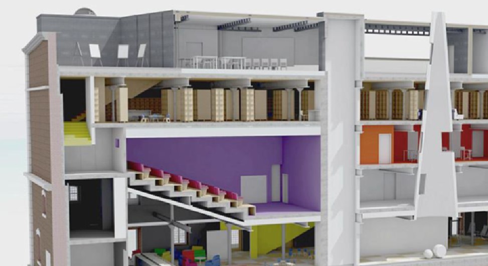 Presjek zgrade buduće Dječje kuće