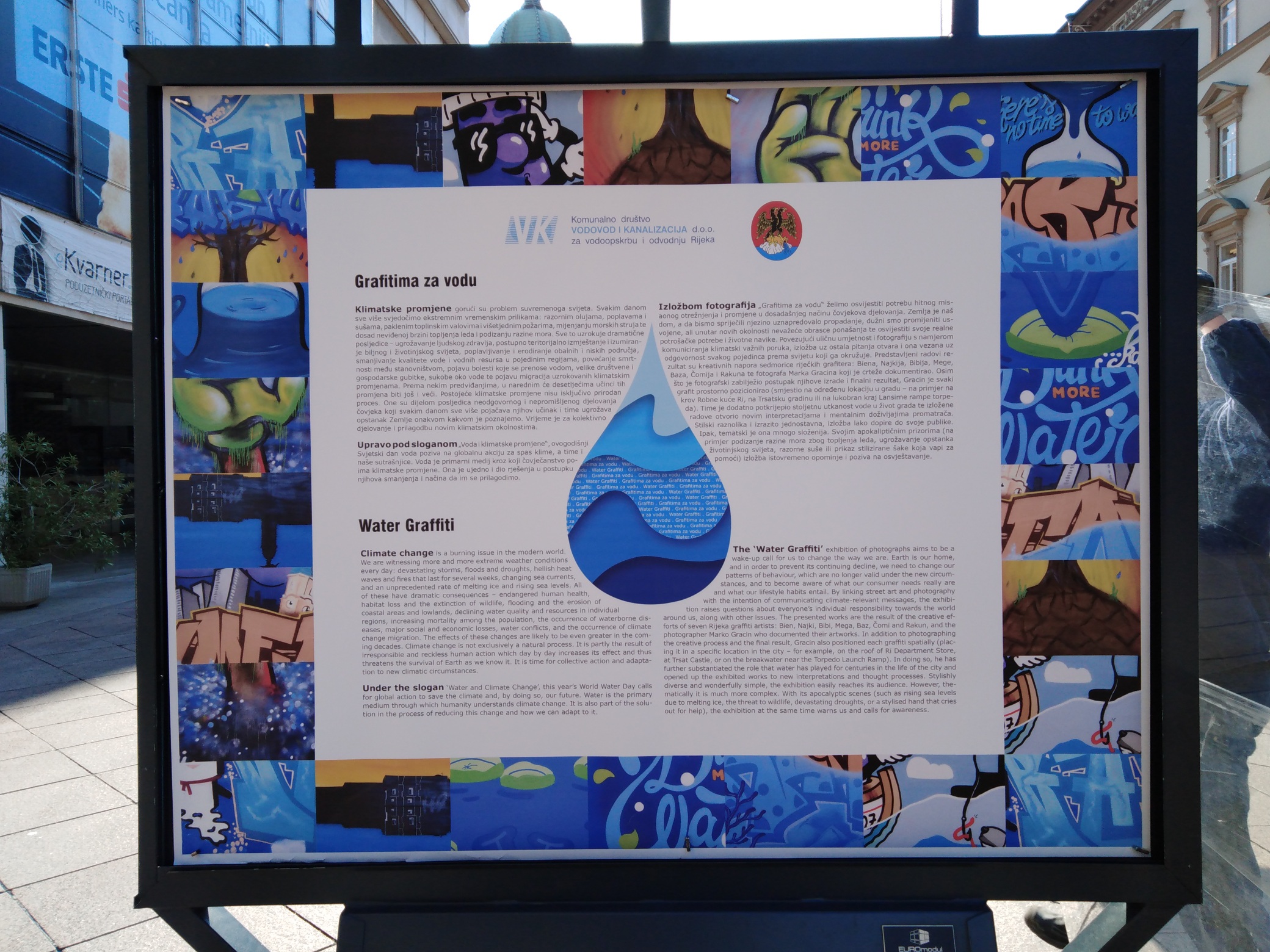 Izložba "Grafitima za vodu" na postamentima