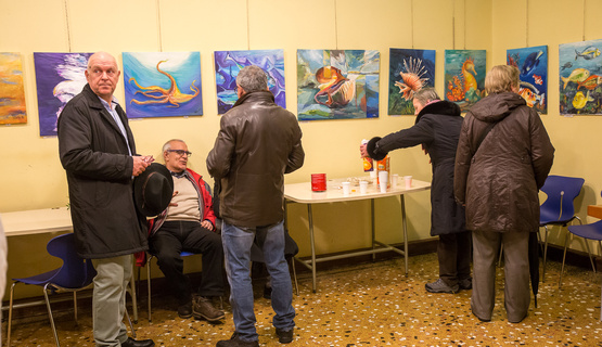 U utorak, 6. ožujka 2018. godine, u Narodnoj čitaonici na Korzu otvorena je izložba slikarskih radova članova sekcije 