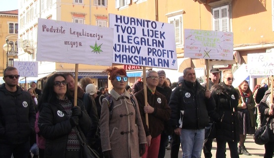 Dvjestotinjak prosvjednika okupilo se 22. ožujka na Trgu 128. brigade Hrvatske vojske kako bi pružili podršku oboljelom od multiple skleroze Huanitu Luksetiću, nepravomoćno osuđenom zbog uzgoja i držanja indijske konoplje, te kako bi potpisali peticiju za legalizaciju uzgoja indijske konoplje u medicinske svrhe. 