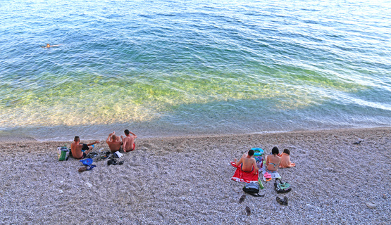 Plaža Sablićevo, kupači, more, riječke plaže
