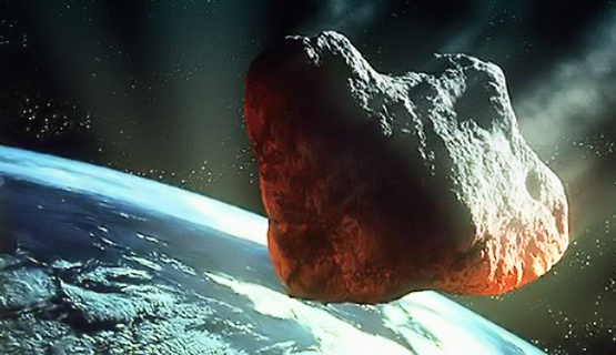 Artističko viđenje Asteroida koji leti prema Zemlji.NASA