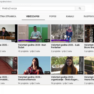 Kratki filmovi o ovogodišnim dobitnicima mogu se pronaći na Youtube kanalu Voloteri godine