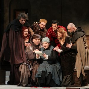 Gianni Schicchi; Luka Ortar, Lorena Krstić, Slavko Sekulić, Jurica Jurasić Kapun, Sofija Cingula, Bryan Lopez Gonzalez, Vanja Zelčić, Marko Fortunato / Foto Dražen Šokčević