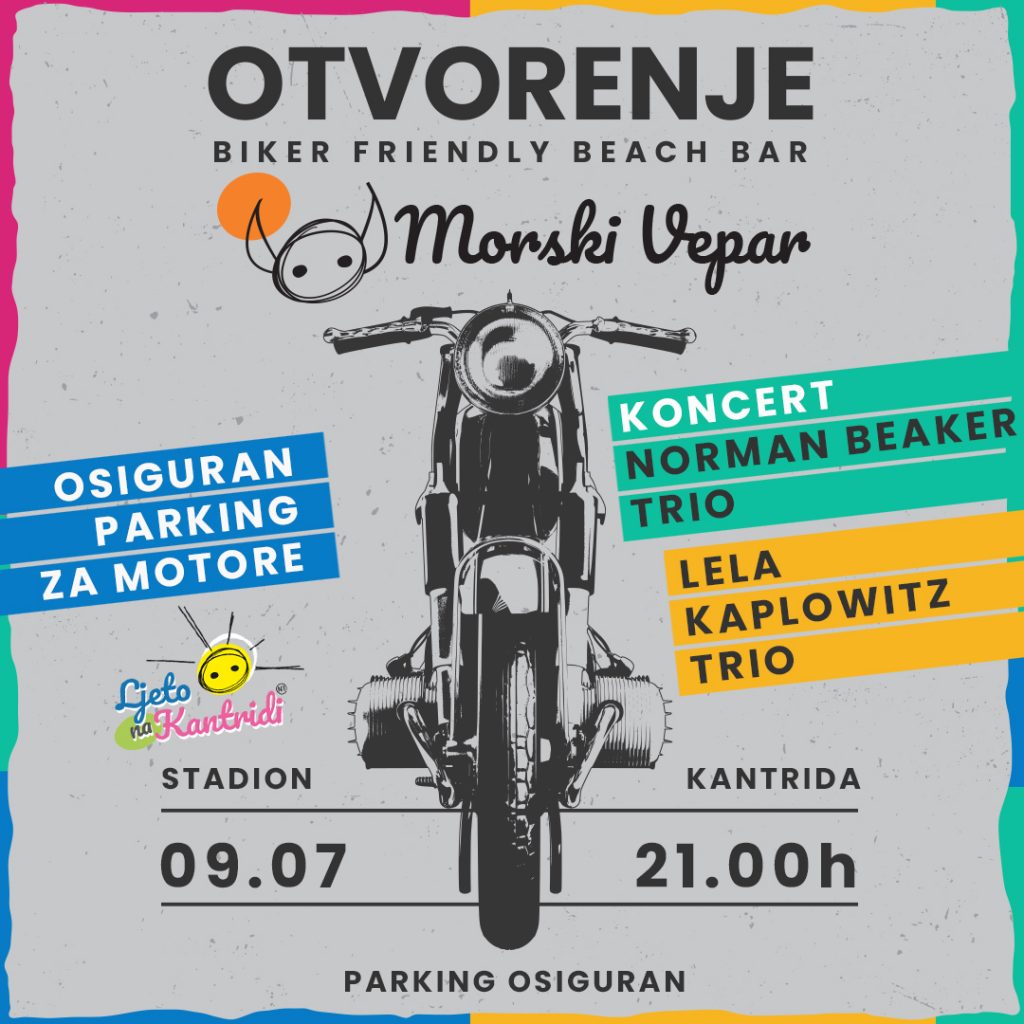 Otvorenje biker friendly beach bara Morski Vepar na plaži Kantrida