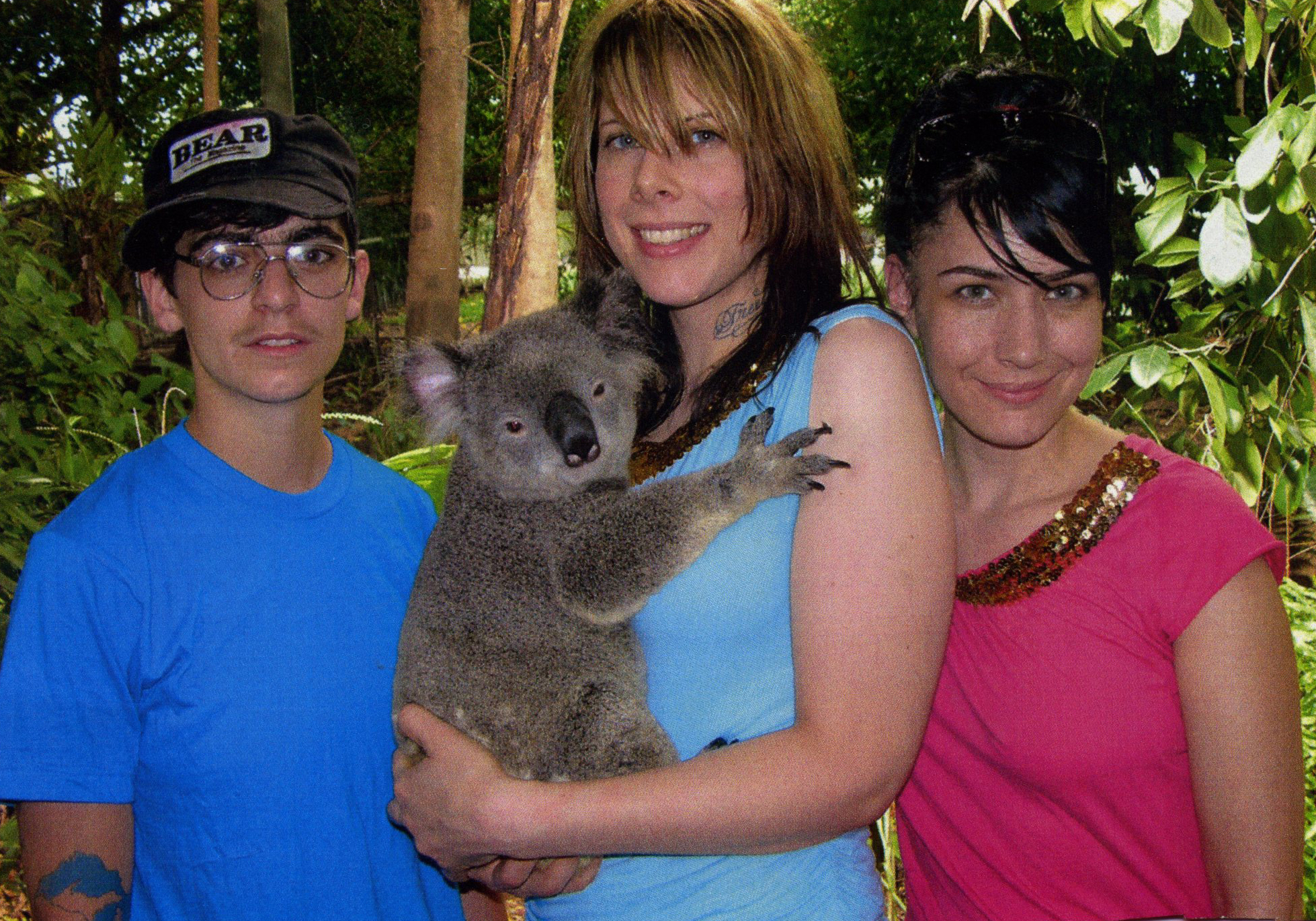 Le Tigre with a koala. Photo courtesy of Russ Gelsey; Art-kino press