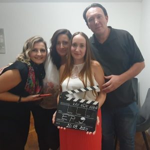 s kolegama na snimanju serije Krv nije voda Foto Dubravka Šamanić privatni arhiv