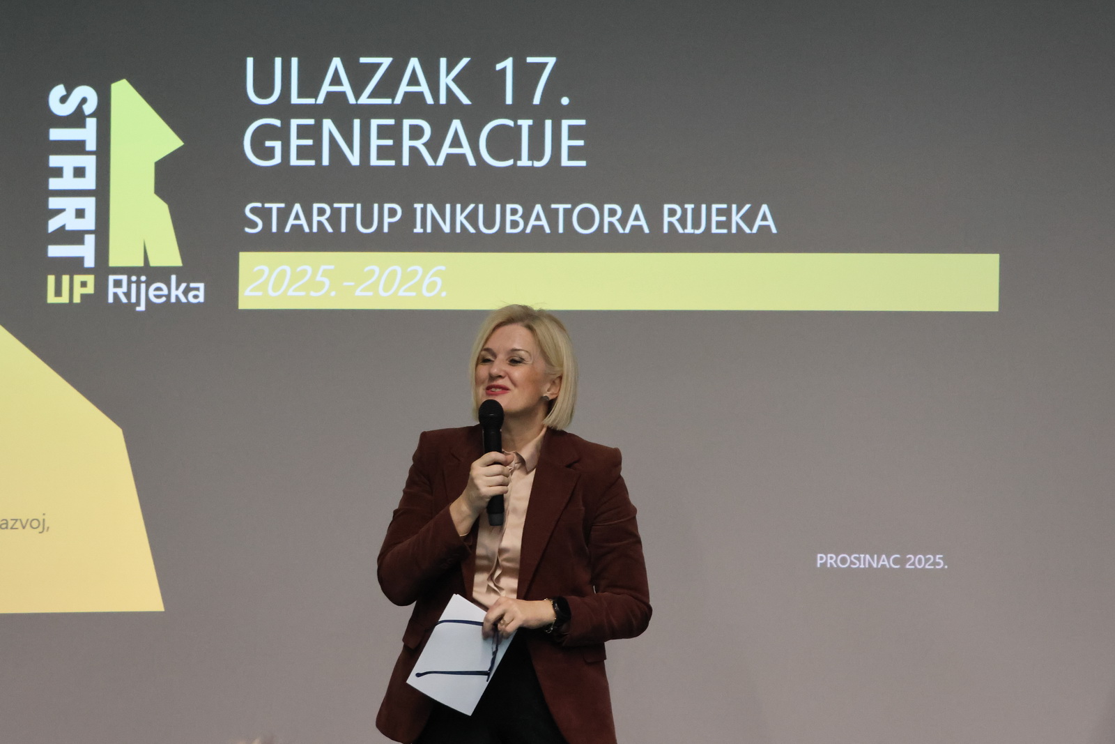 Novu generaciju startupovaca pozdravila je gradonačelnica Rijeke Iva Rinčić