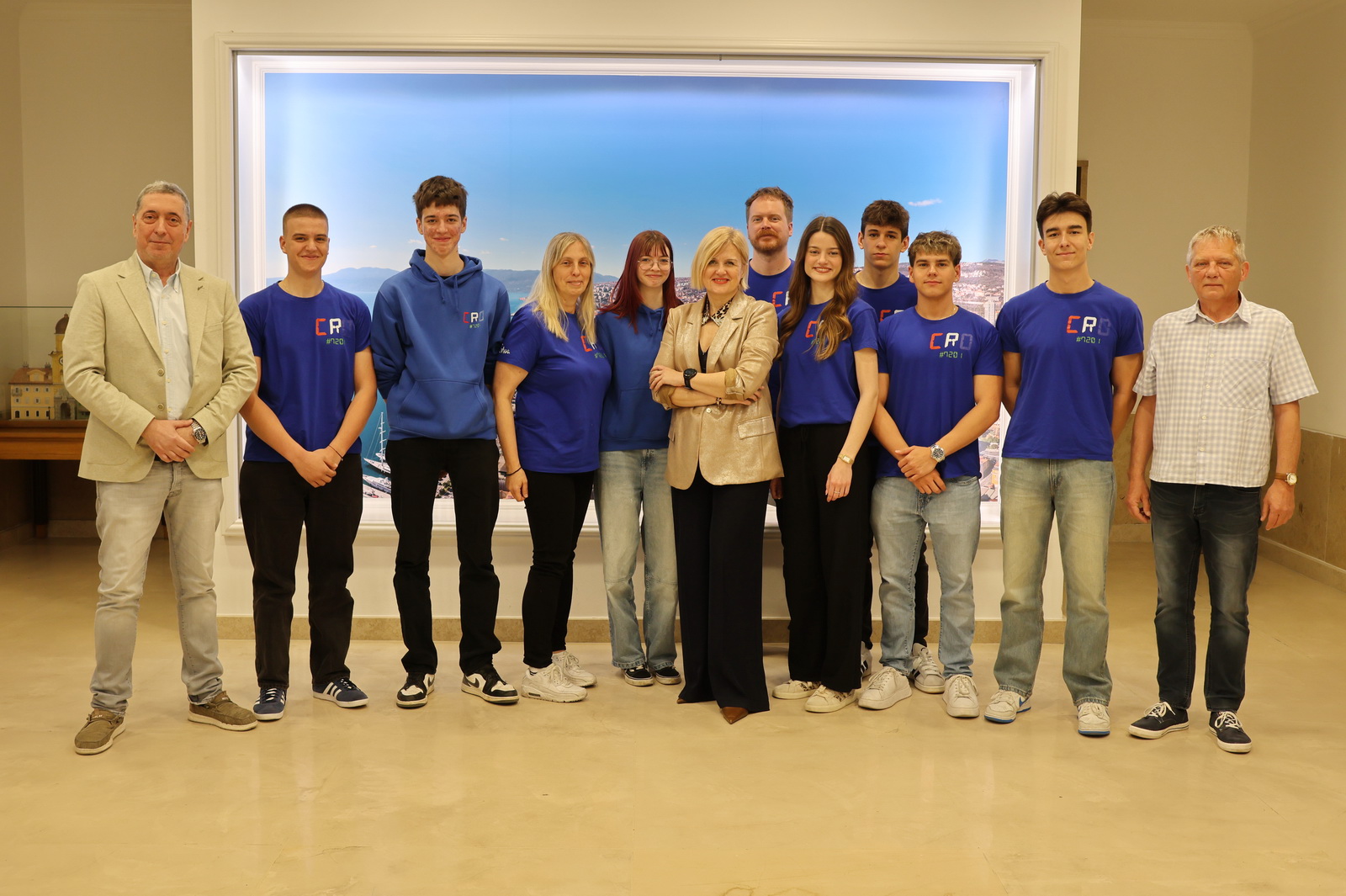 Robotičari i njihovi mentori iz Gimnazije Andrije Mohorovičića na prijemu u Gradu Rijeci